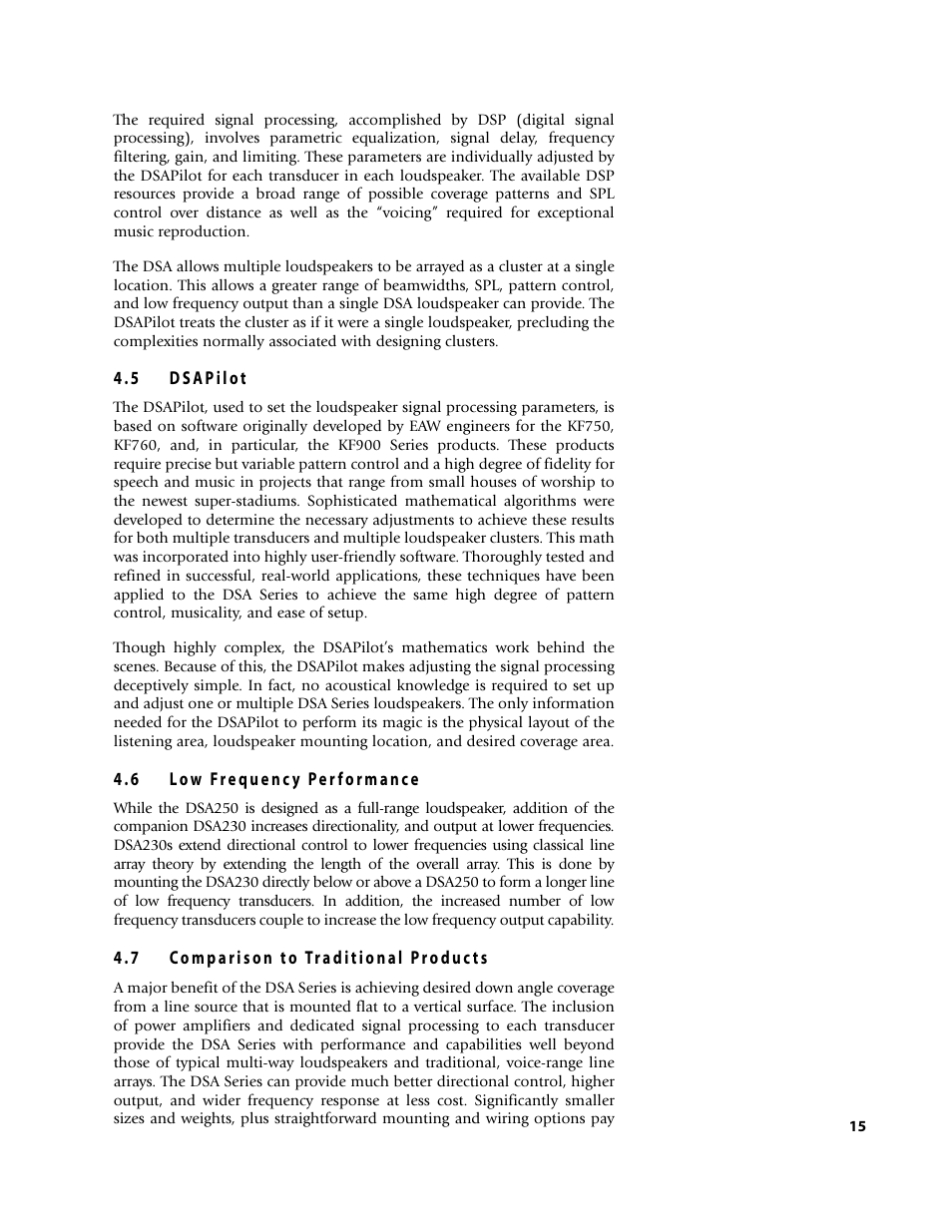 EAW DSA250 & DSA230 User Manual | Page 15 / 44