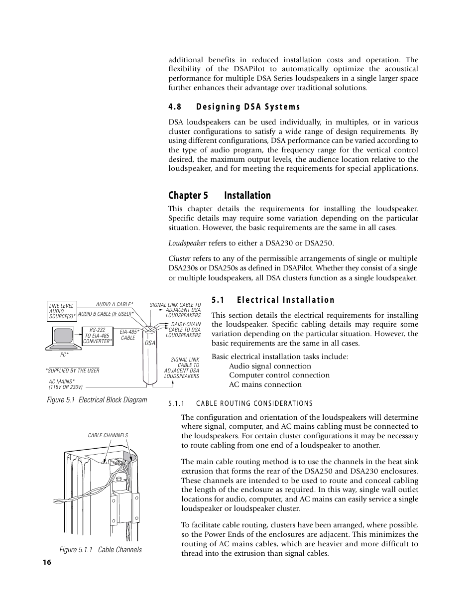 Chapter 5 installation | EAW DSA250 & DSA230 User Manual | Page 16 / 44