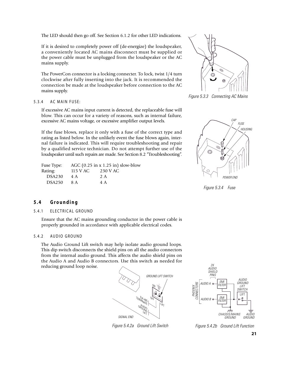 EAW DSA250 & DSA230 User Manual | Page 21 / 44