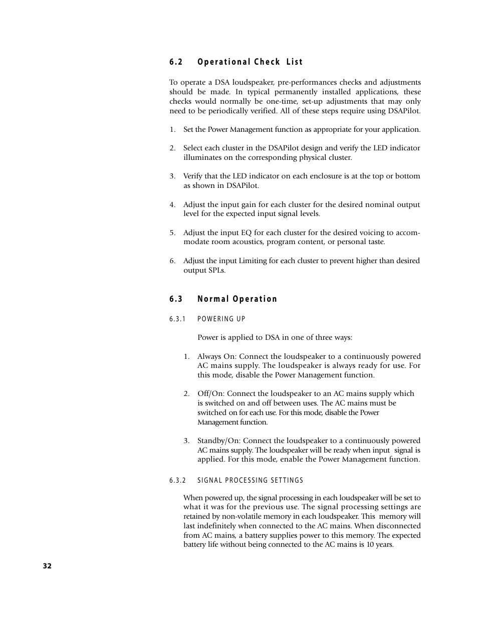 EAW DSA250 & DSA230 User Manual | Page 32 / 44