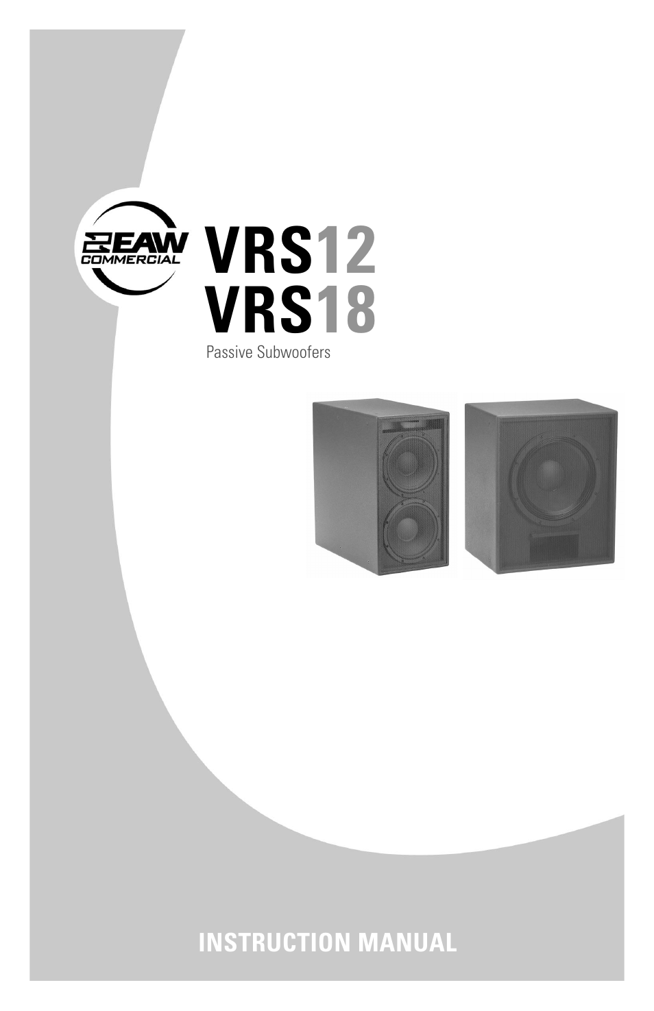 EAW VRS12 VRS18 User Manual | 16 pages