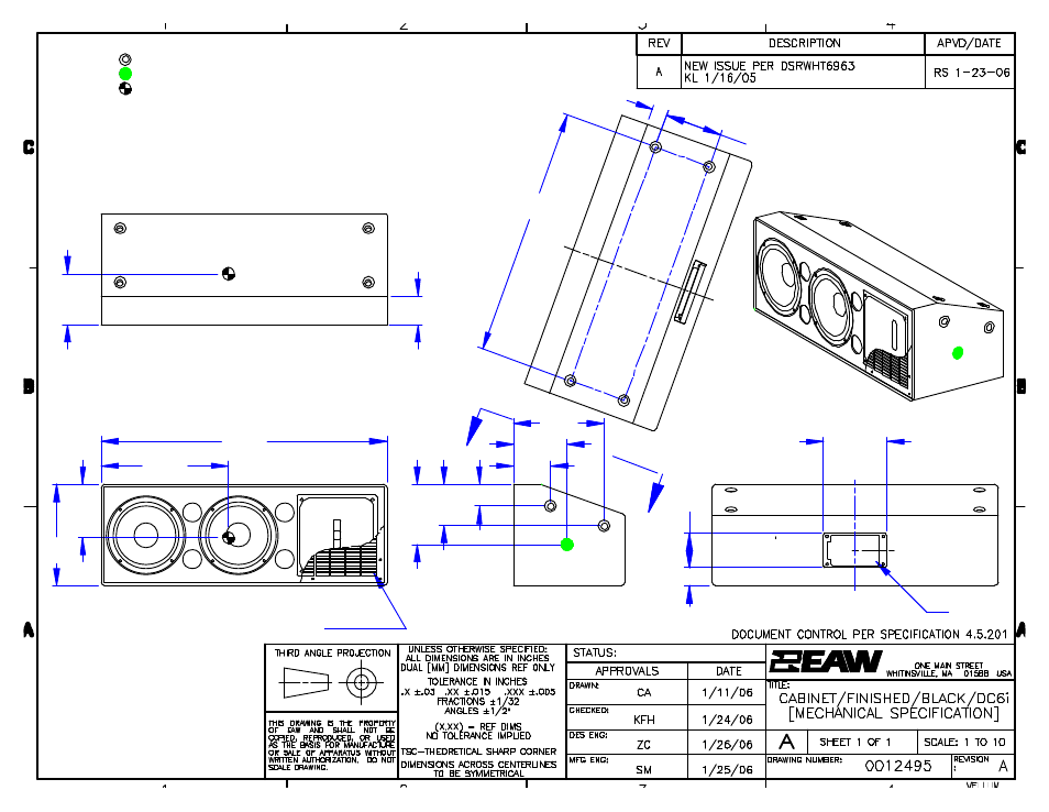 EAW DC6i 2D User Manual | 1 page