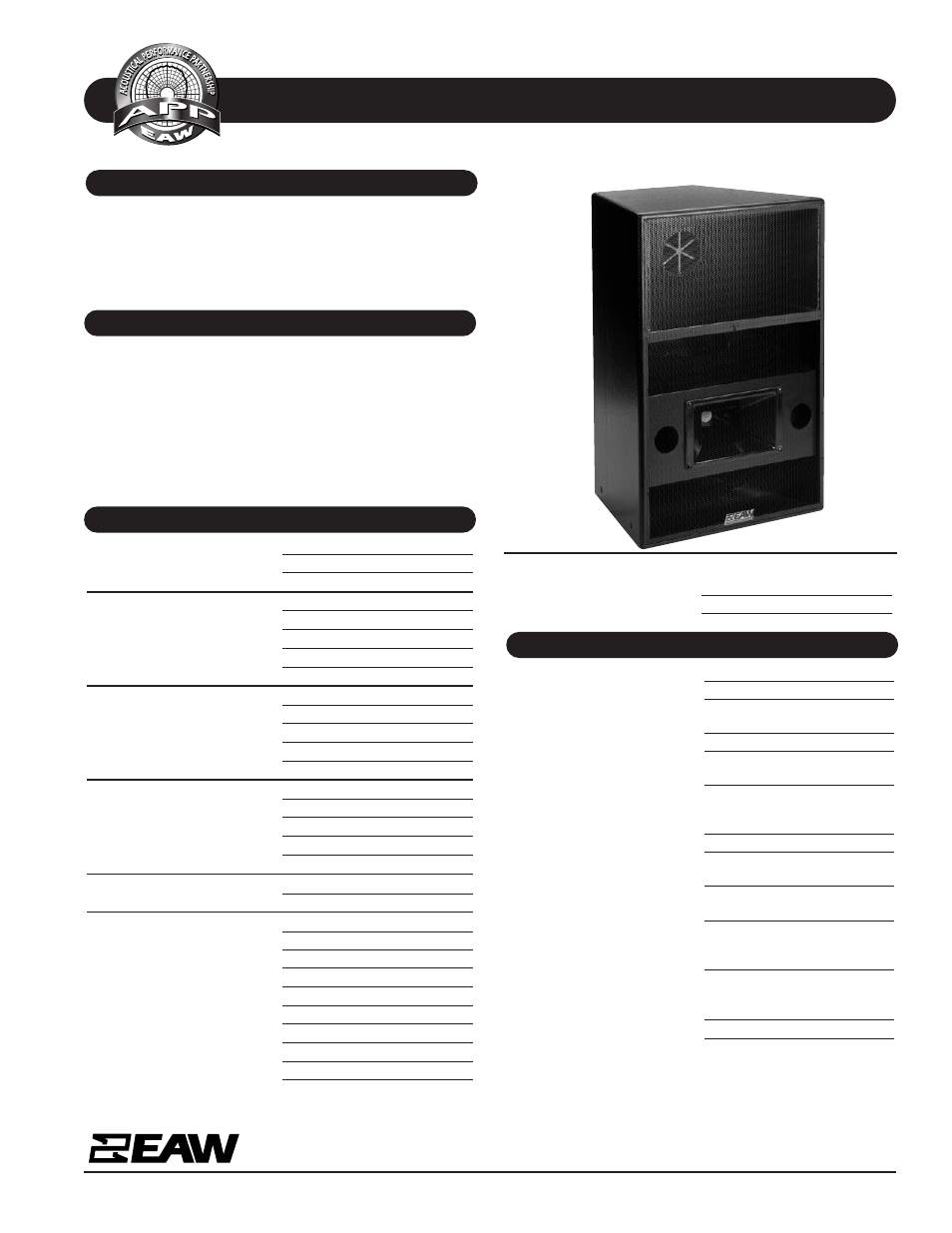 EAW AS660e User Manual | 2 pages