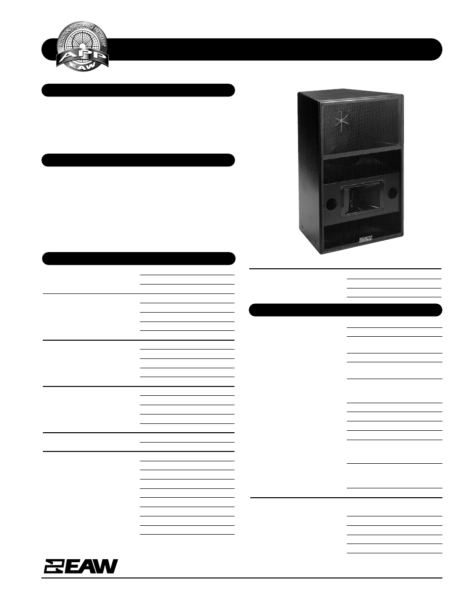 EAW AS90e User Manual | 2 pages