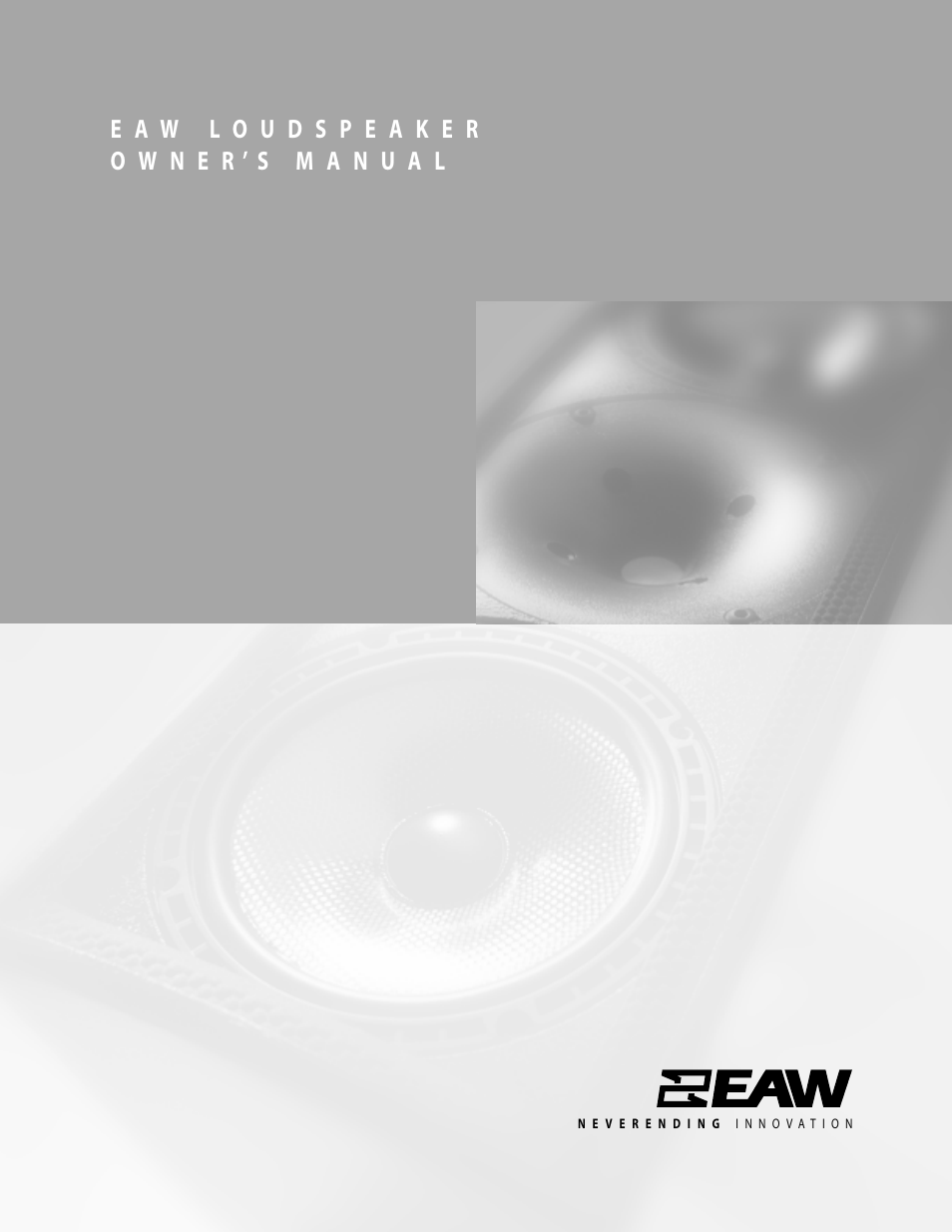 EAW Loudspeaker's User Manual | 40 pages