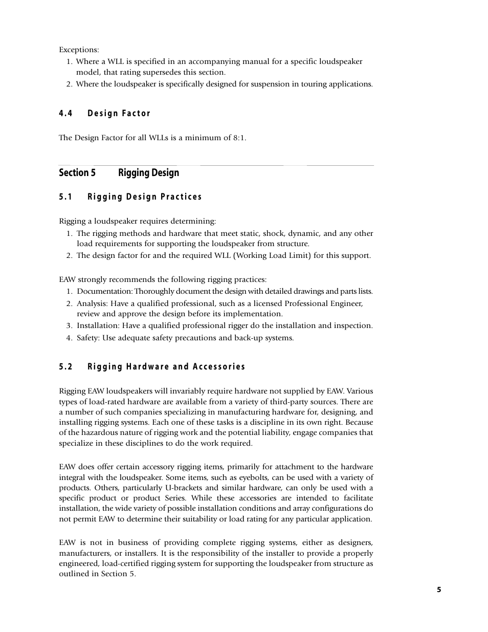 EAW Loudspeaker's User Manual | Page 19 / 40