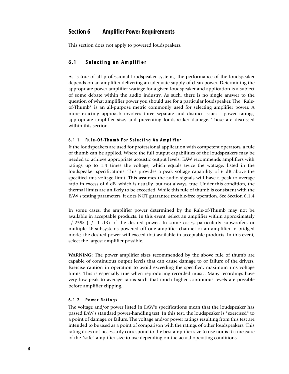 EAW Loudspeaker's User Manual | Page 20 / 40