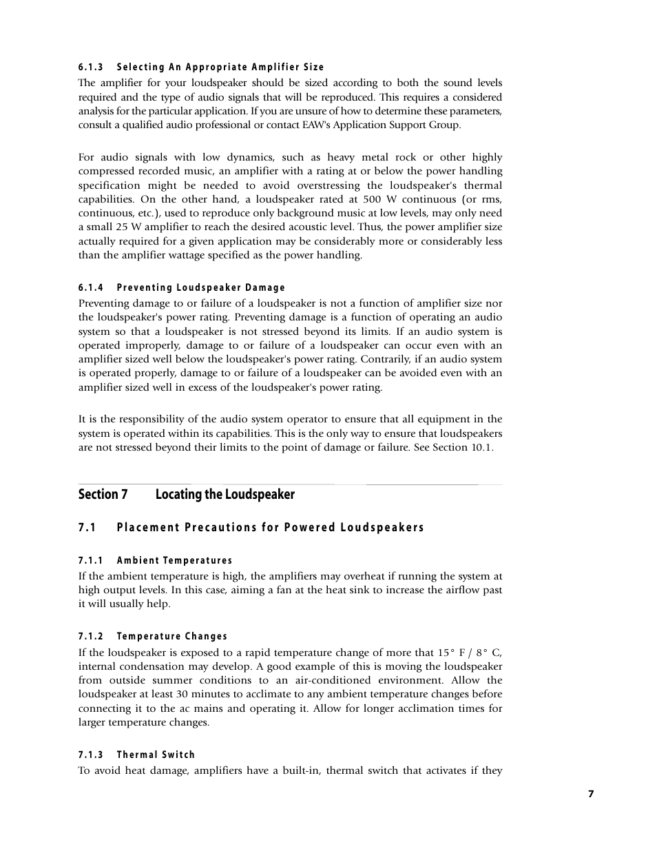 EAW Loudspeaker's User Manual | Page 21 / 40