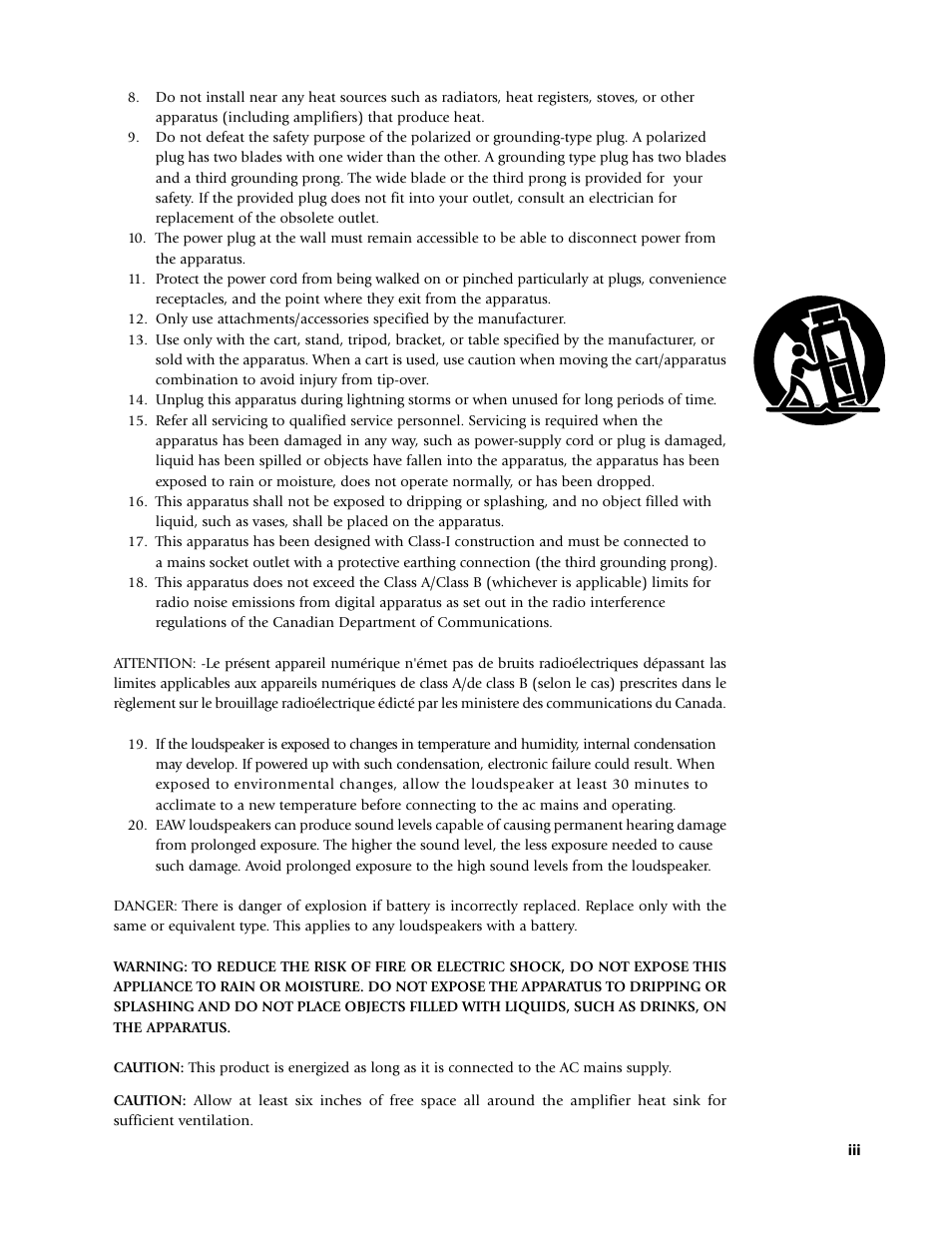 EAW Loudspeaker's User Manual | Page 3 / 40