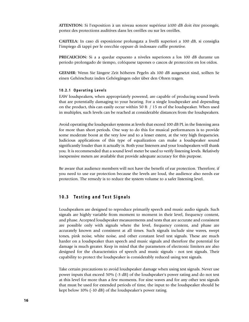 EAW Loudspeaker's User Manual | Page 30 / 40