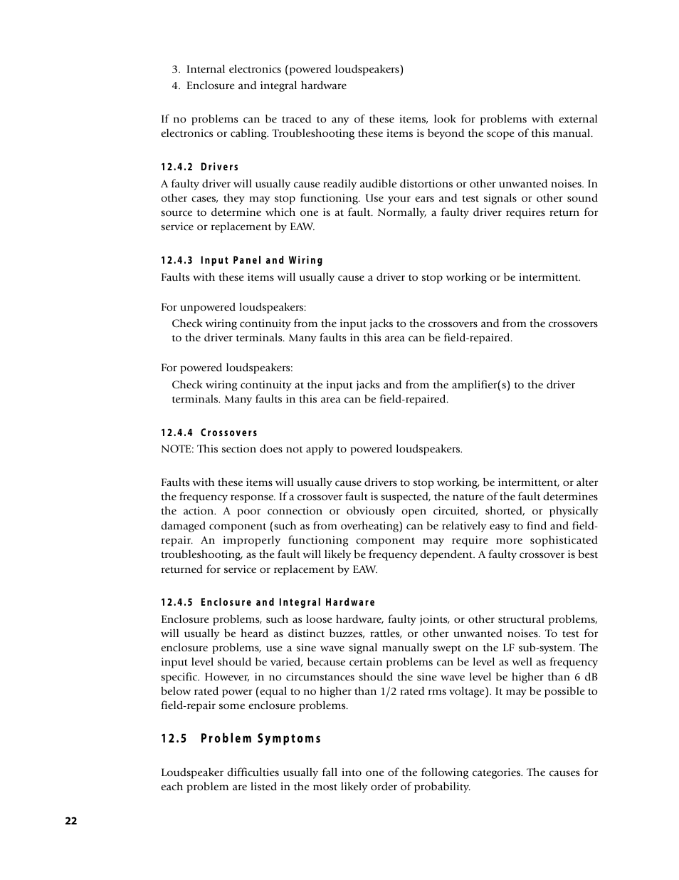 EAW Loudspeaker's User Manual | Page 36 / 40