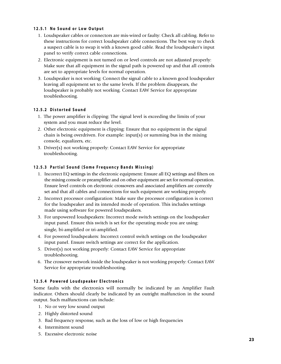 EAW Loudspeaker's User Manual | Page 37 / 40