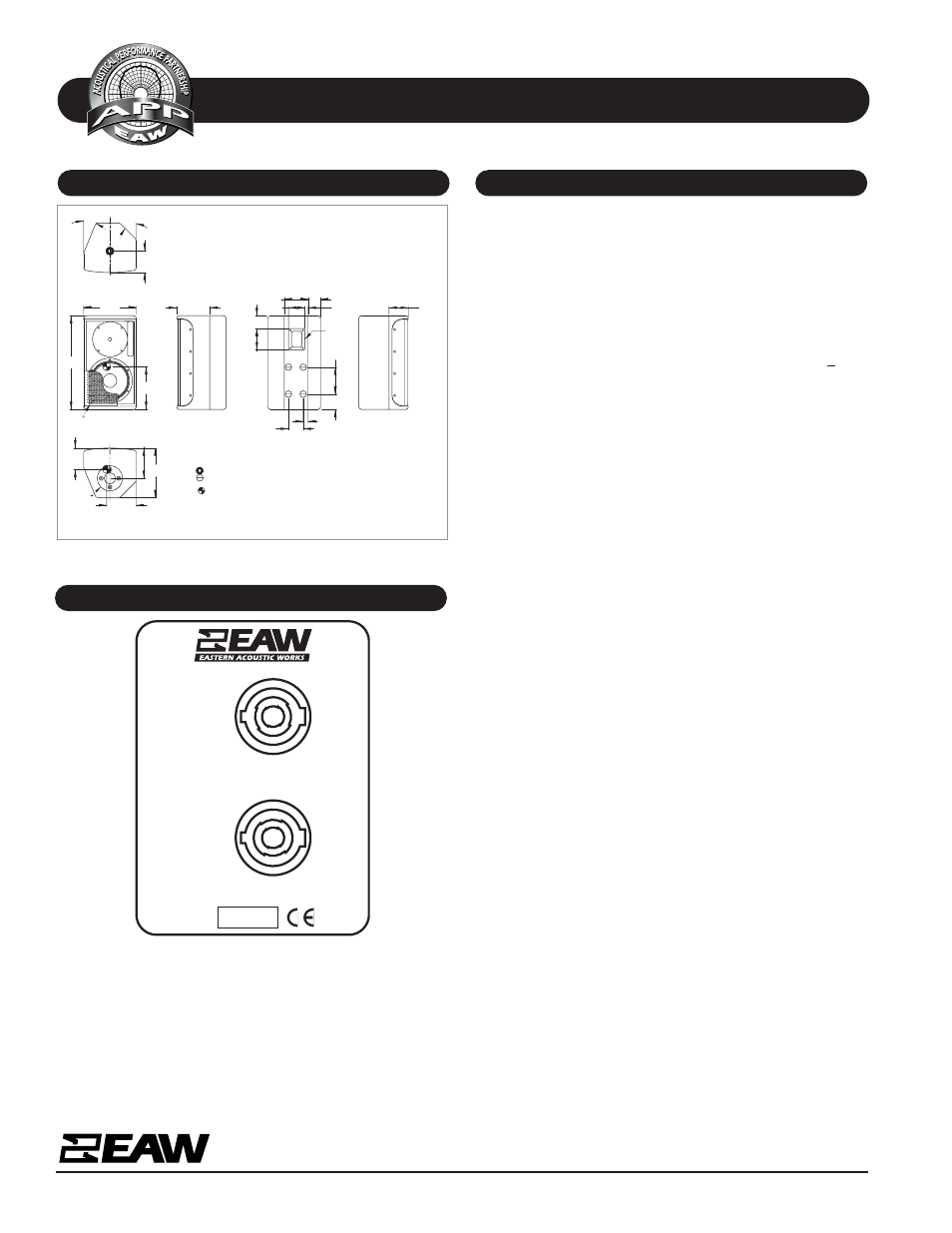 Specifications jfx88, Jfx88 | EAW JFX88 User Manual | Page 2 / 2