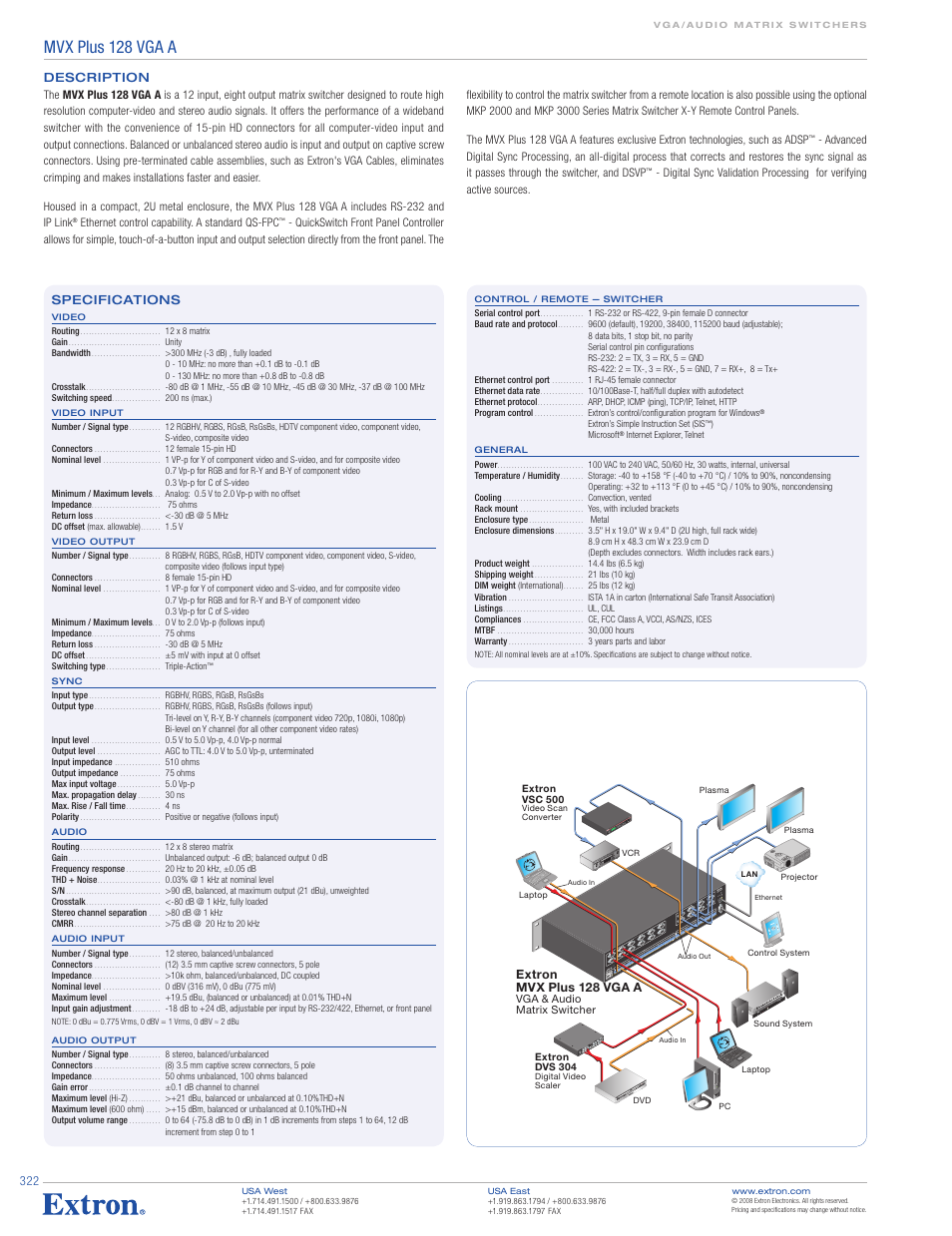 Mvx plus 128 vga a | Extron electronic MVX Plus 128 VGA A User Manual | Page 2 / 2