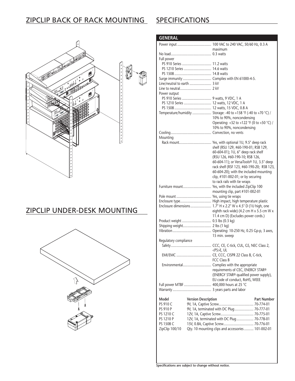 Extron electronic PS Series User Manual | Page 3 / 4