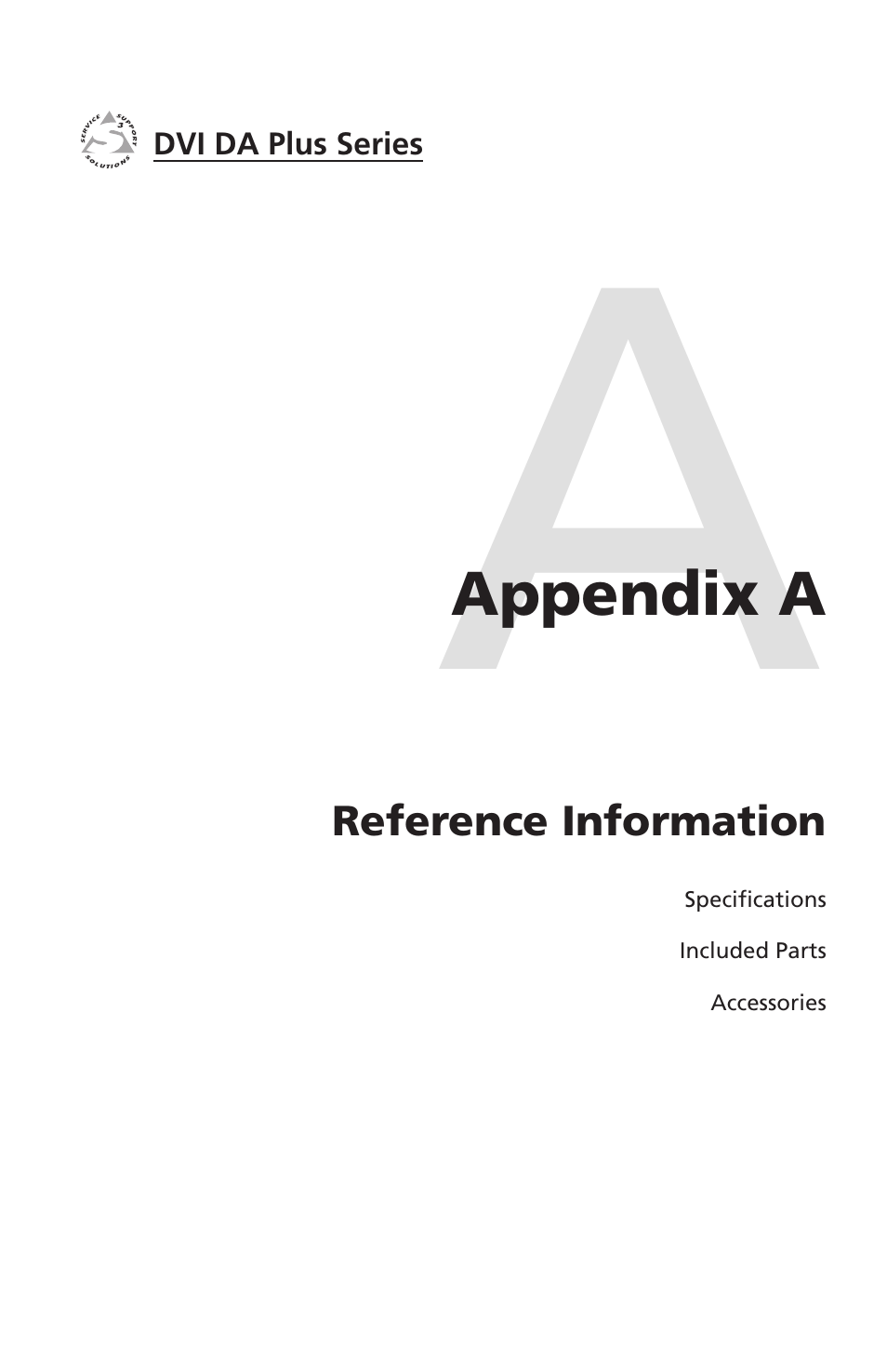 Appendix a: reference information | Extron electronic Distribution Amplifiers DVI DA6 Plus User Manual | Page 25 / 30