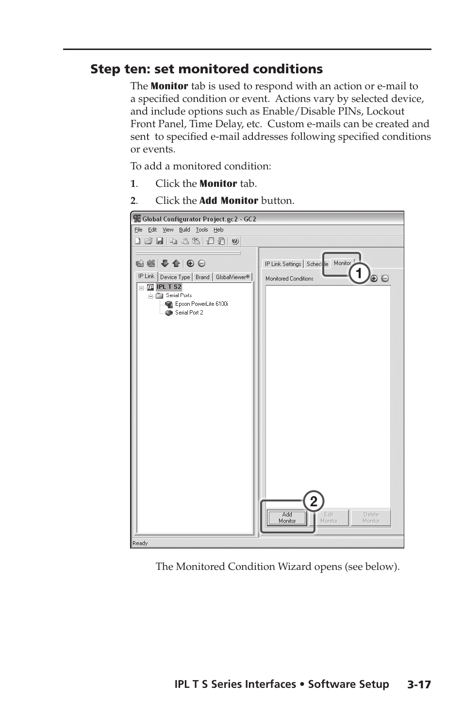 Step ten: set monitored conditions, Step ten: set monitored conditions -17 | Extron electronic Extron IPL T S4 User Manual | Page 37 / 45