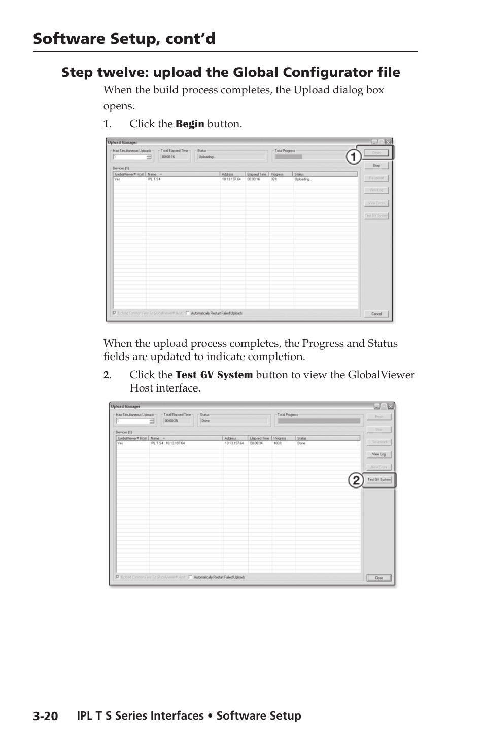 Software setup, cont’d, Step twelve: upload the global configurator file | Extron electronic Extron IPL T S4 User Manual | Page 40 / 45