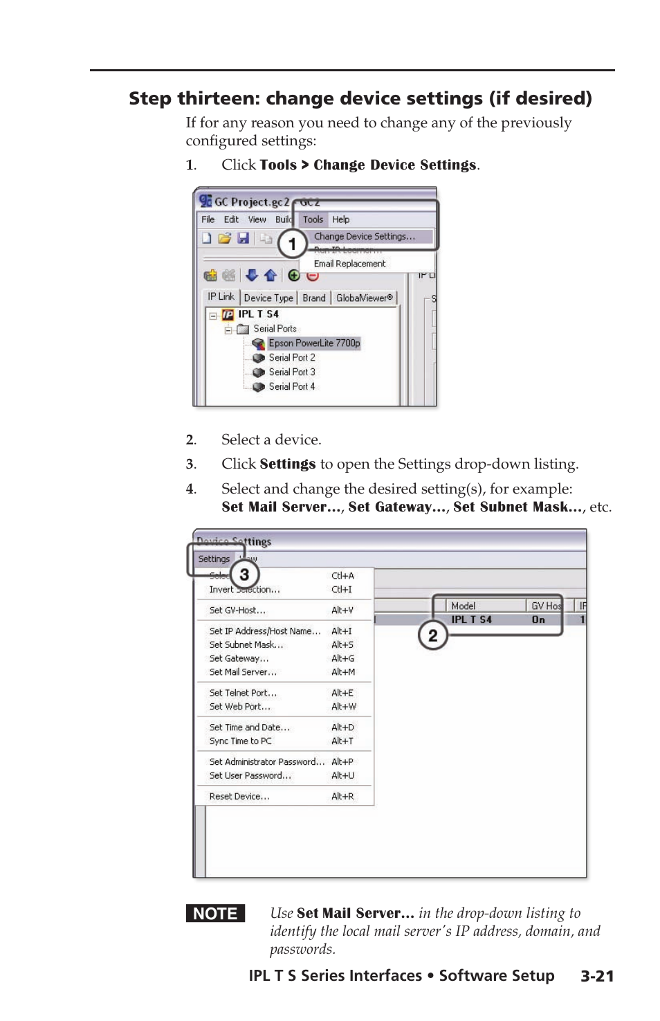 Step thirteen: change device settings (if desired) | Extron electronic Extron IPL T S4 User Manual | Page 41 / 45