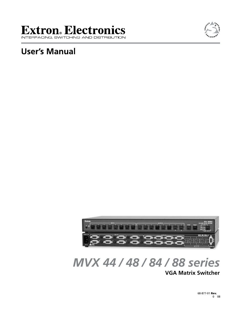 Extron electronic MVX 88 Series User Manual | 84 pages