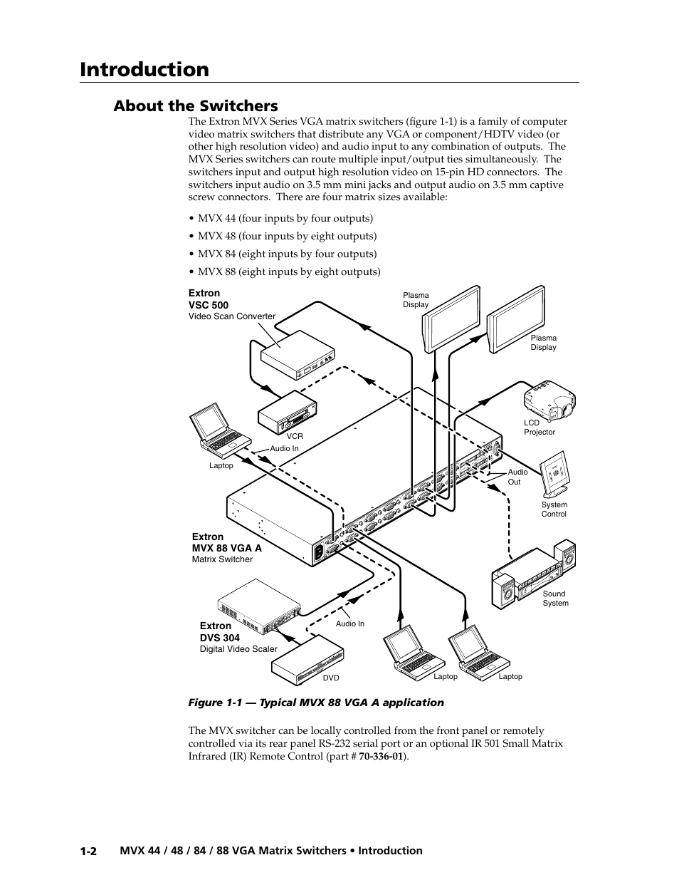 About the switchers, Preliminar y, Introduction | Extron electronic MVX 88 Series User Manual | Page 10 / 84