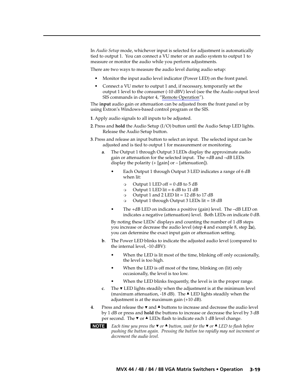 Preliminar y | Extron electronic MVX 88 Series User Manual | Page 37 / 84