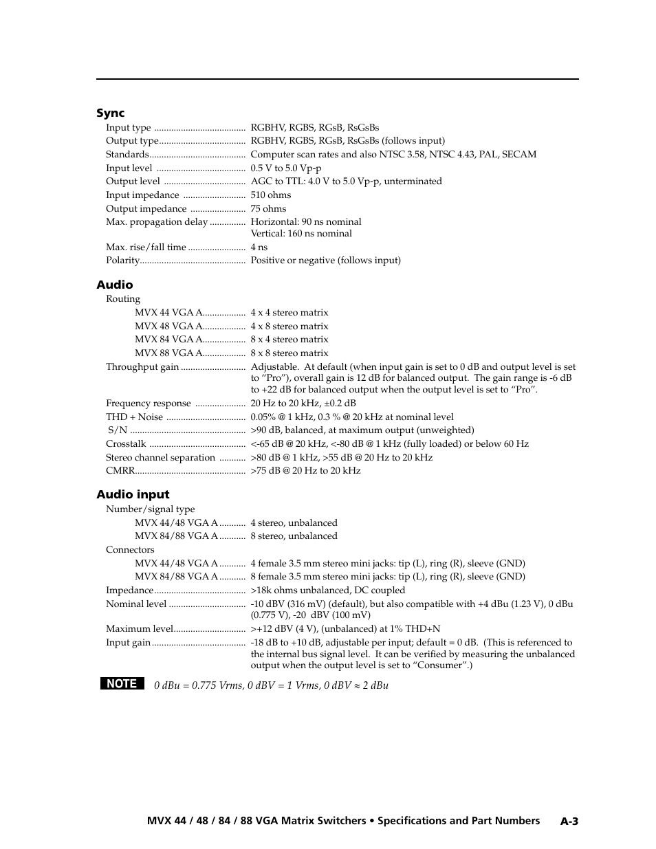 Preliminar y | Extron electronic MVX 88 Series User Manual | Page 77 / 84