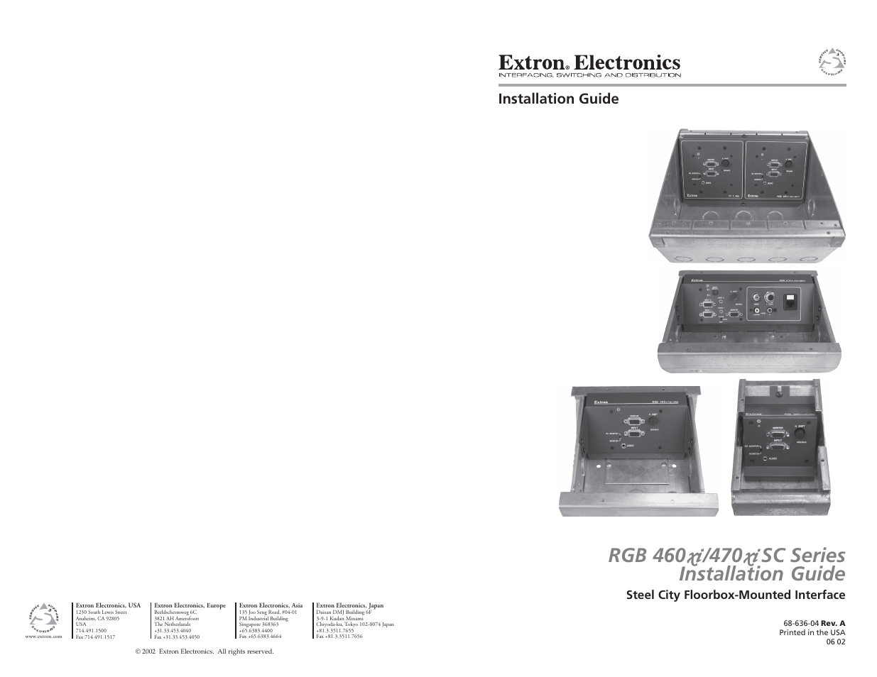 Extron Electronics RGB 460xi_472xi SC Series User Manual | 9 pages