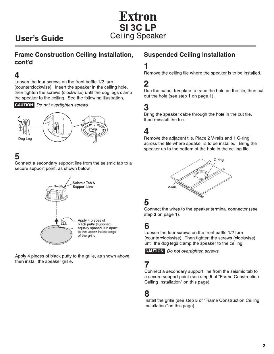 Extron Electronics SI 3C LP User Manual | Page 2 / 3