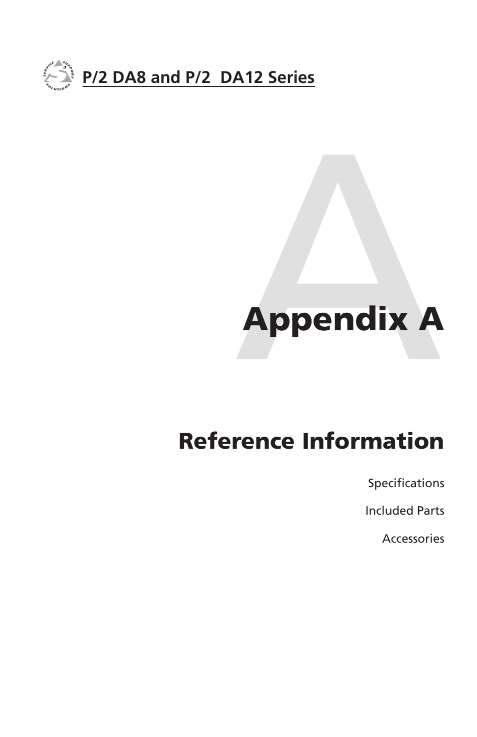Appendix a, Reference information | Extron Electronics P-2 DA8 Series User Manual | Page 23 / 32