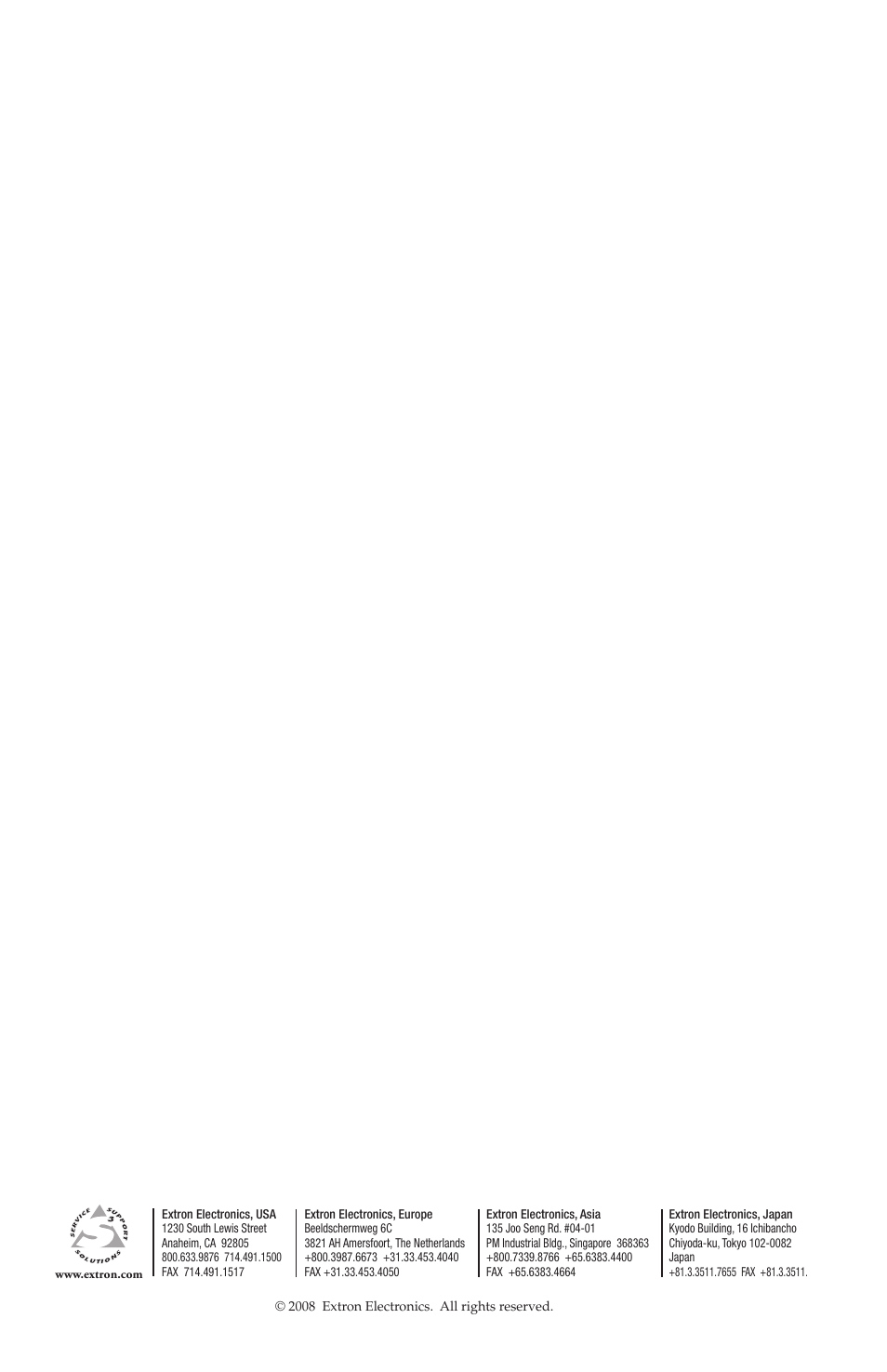 1475-01_revax1_p2da8_p2da12_cover | Extron Electronics P-2 DA8 Series User Manual | Page 32 / 32