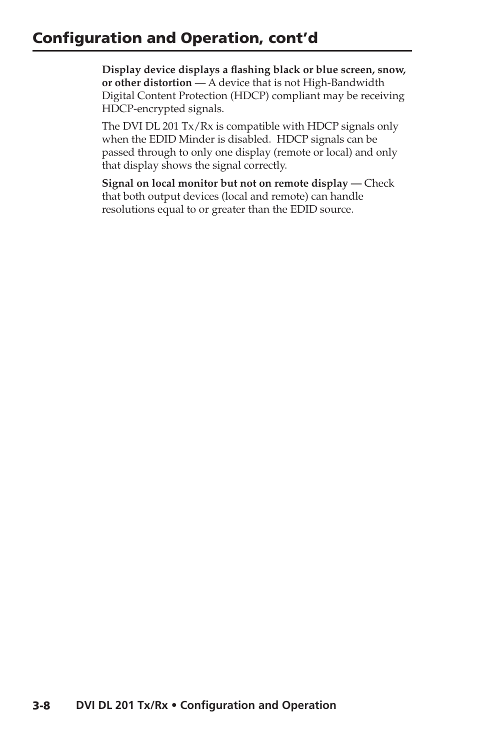 Configuration and operation, cont’d | Extron electronic Dual Link DVI Transmitter and Receiver DVI DL 201 Tx User Manual | Page 40 / 48