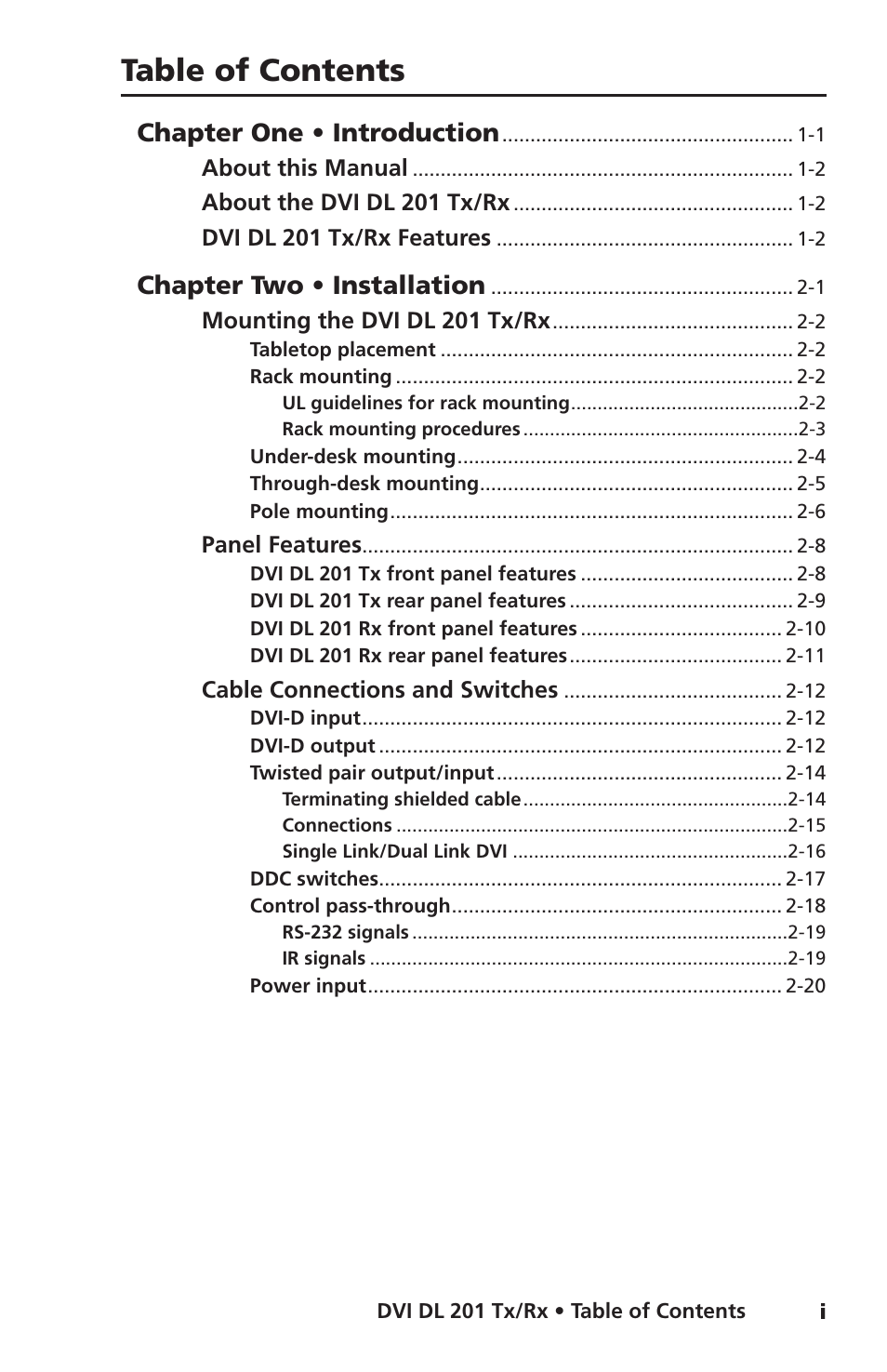 Extron electronic Dual Link DVI Transmitter and Receiver DVI DL 201 Tx User Manual | Page 7 / 48