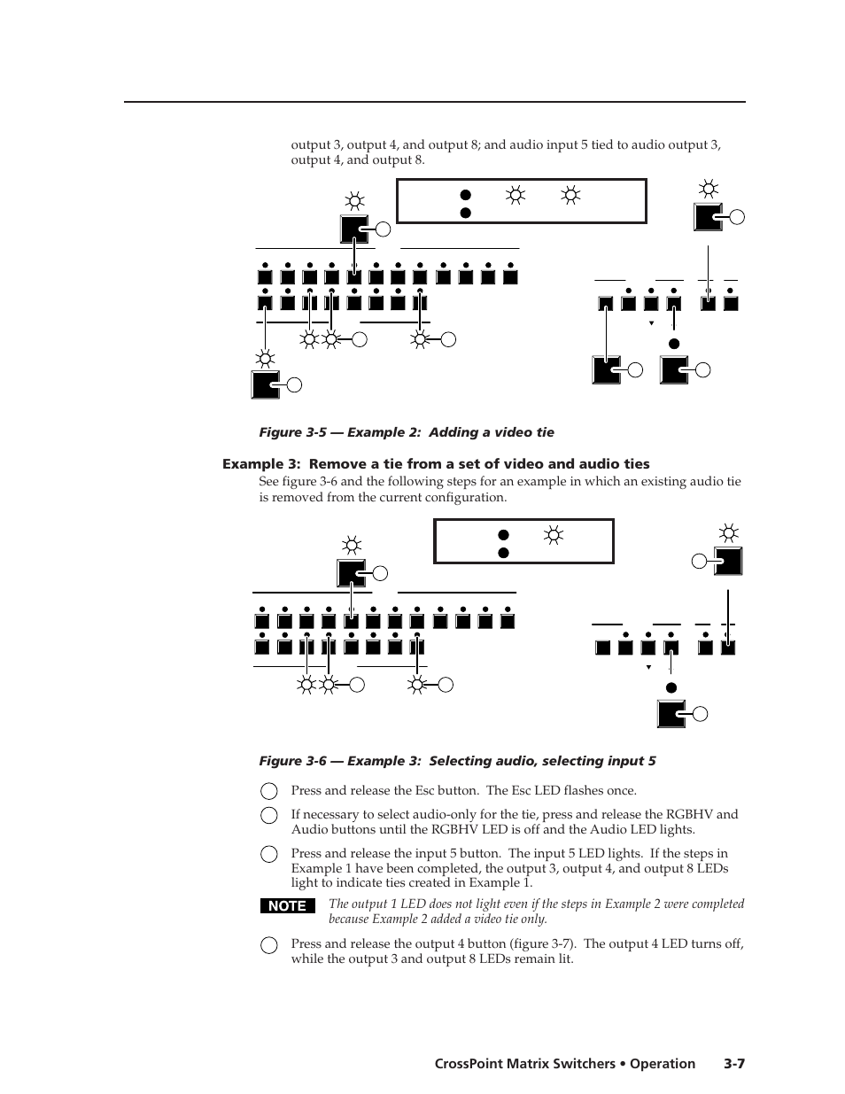 7 crosspoint matrix switchers • operation, Figure 3-5 — example 2: adding a video tie | Extron Electronics HVA User Manual | Page 27 / 70