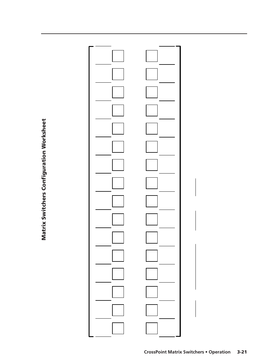 Matrix switchers configuration w orksheet | Extron Electronics HVA User Manual | Page 41 / 70