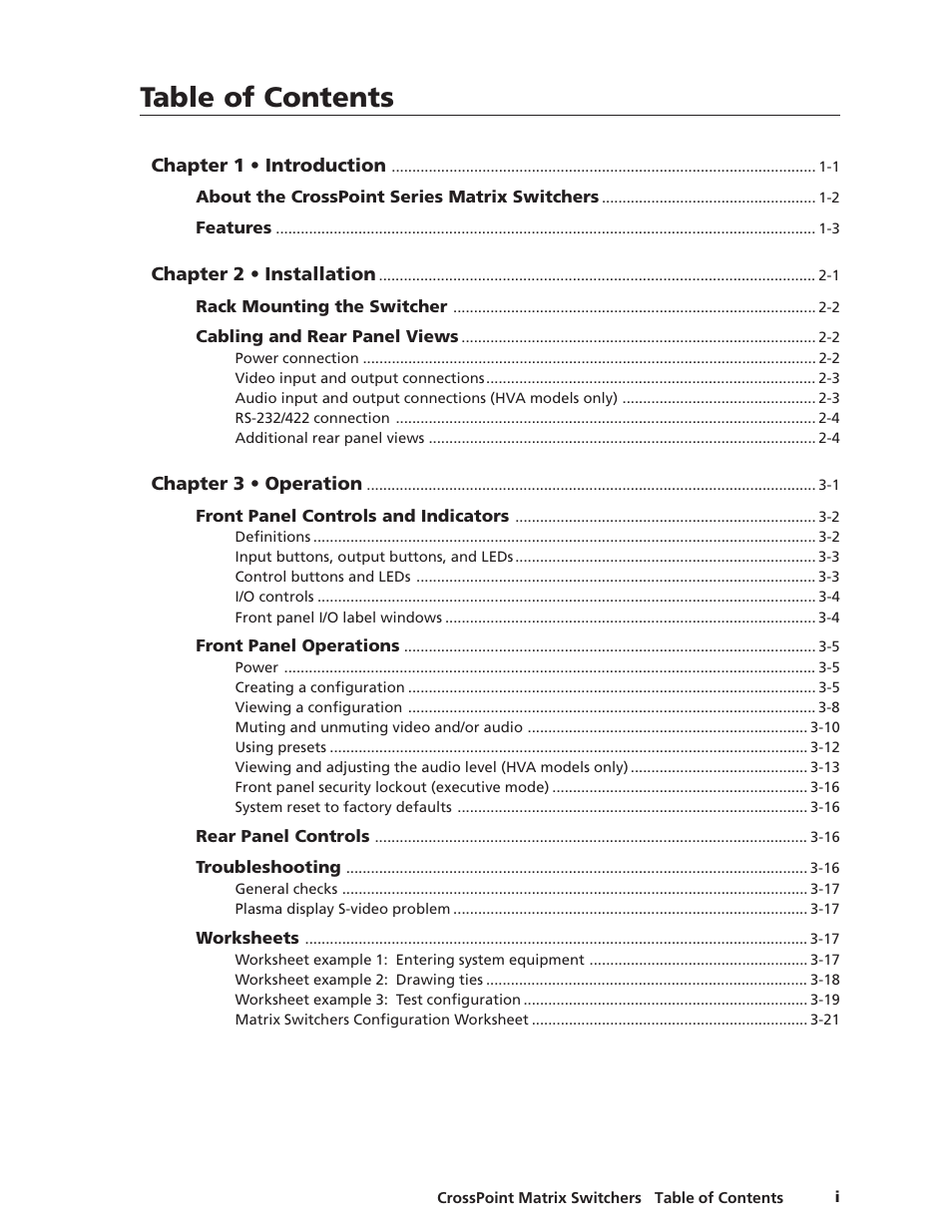 Extron Electronics HVA User Manual | Page 5 / 70