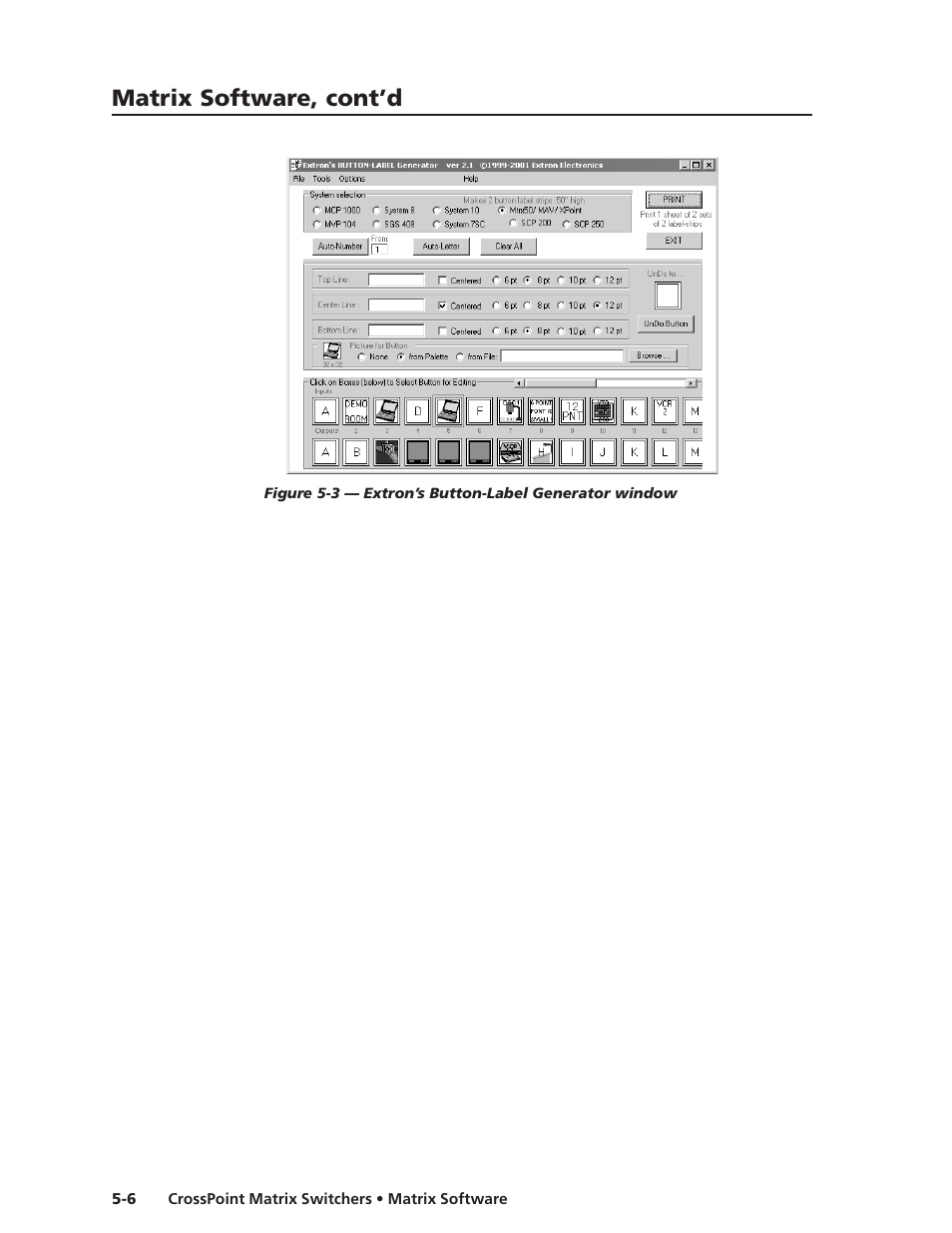 Matrix software, cont’d | Extron Electronics HVA User Manual | Page 54 / 70