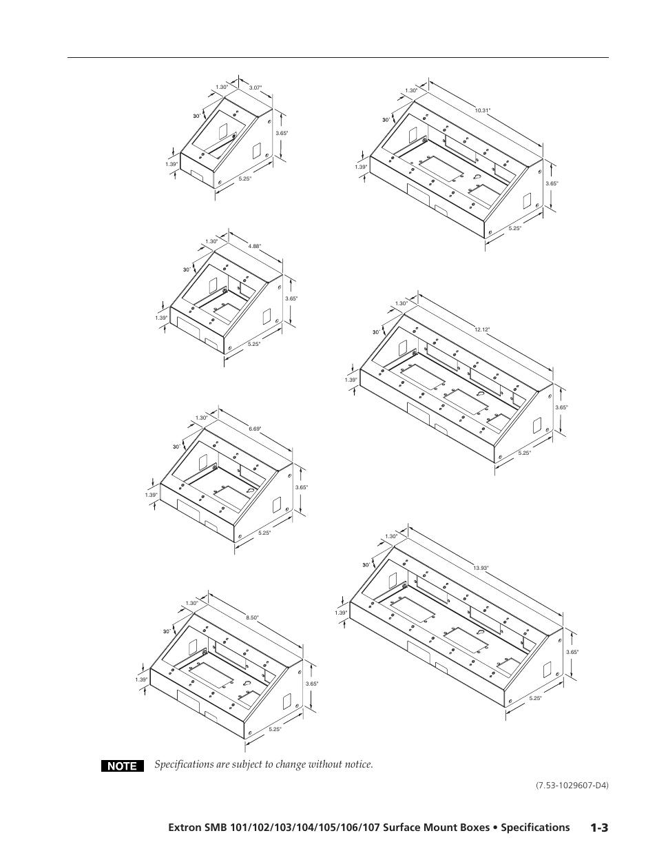 Extron electronic Surface Mount Boxes SMB 105 User Manual | Page 2 / 2