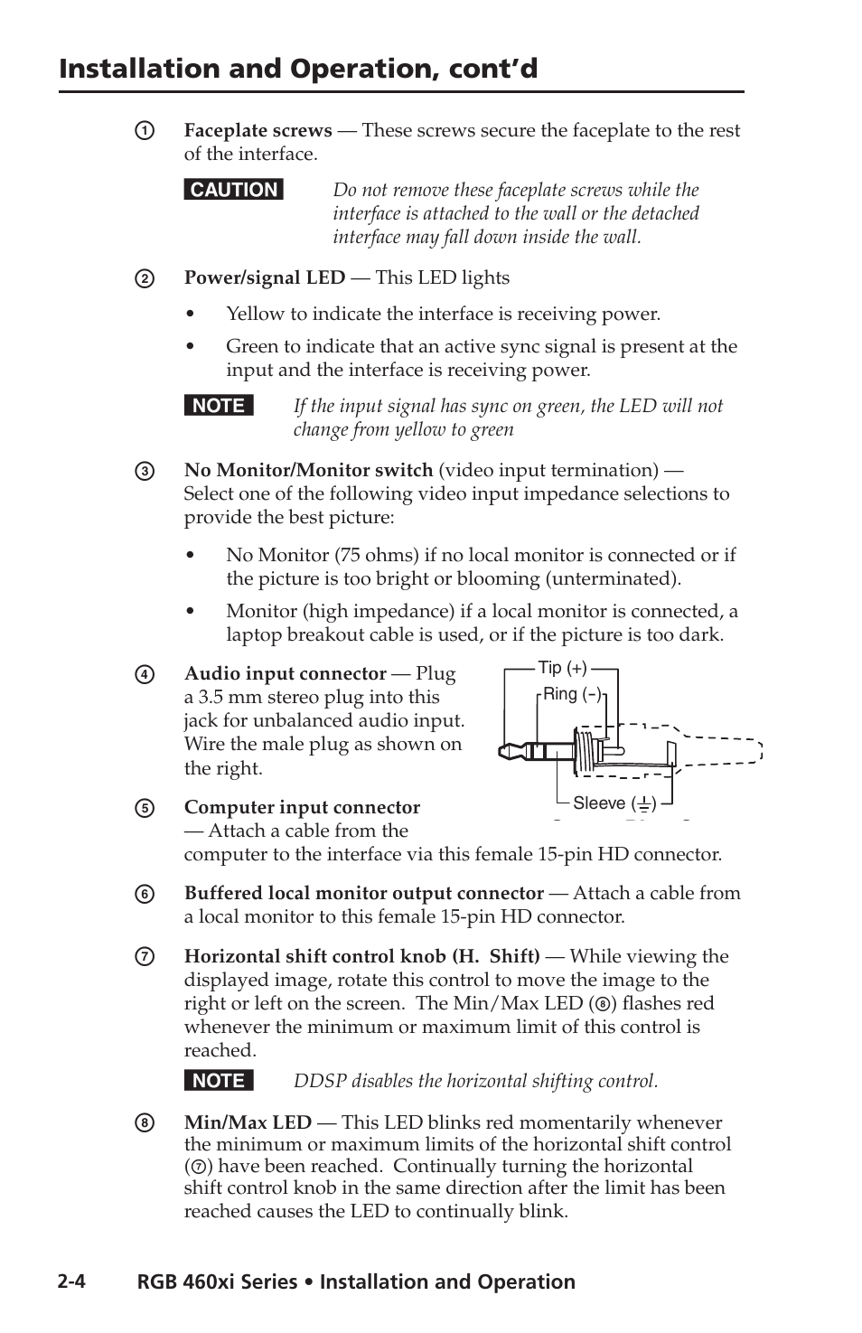Installation and operation, cont’d | Extron electronic Wall and Floor Box Mountable Interfaces RGB 468 Mxi User Manual | Page 14 / 36