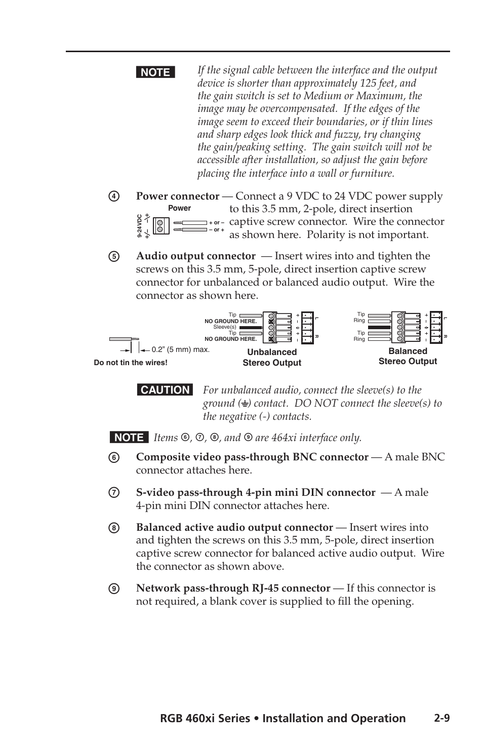 Rgb 460xi series • installation and operation | Extron electronic Wall and Floor Box Mountable Interfaces RGB 468 Mxi User Manual | Page 19 / 36