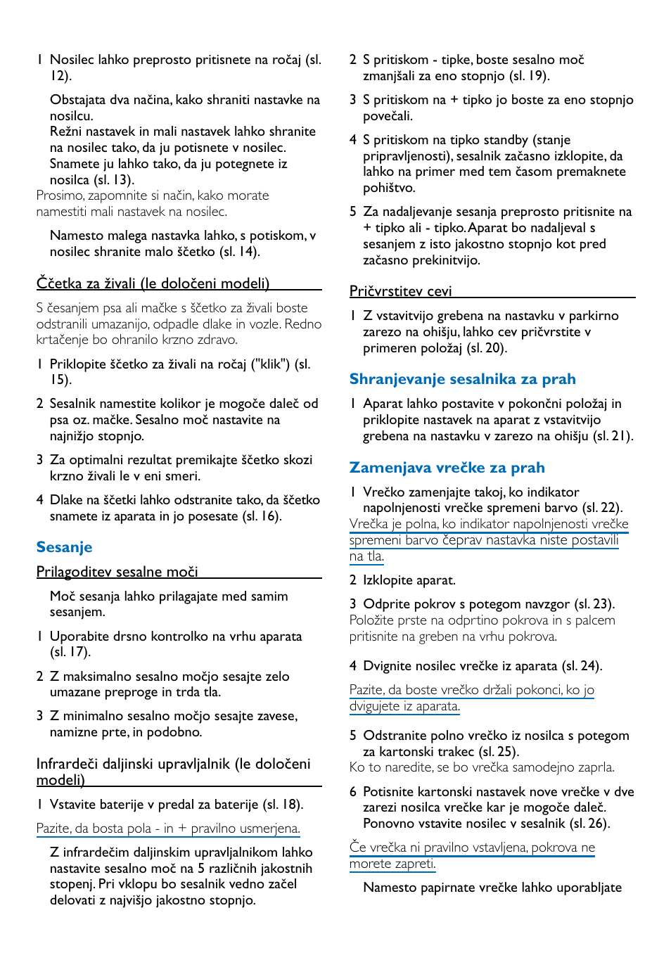 Philips FC9100 User Manual | Page 56 / 64