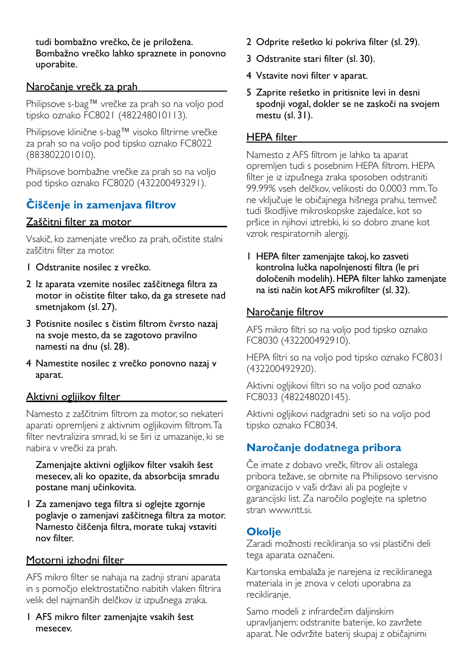 Philips FC9100 User Manual | Page 57 / 64
