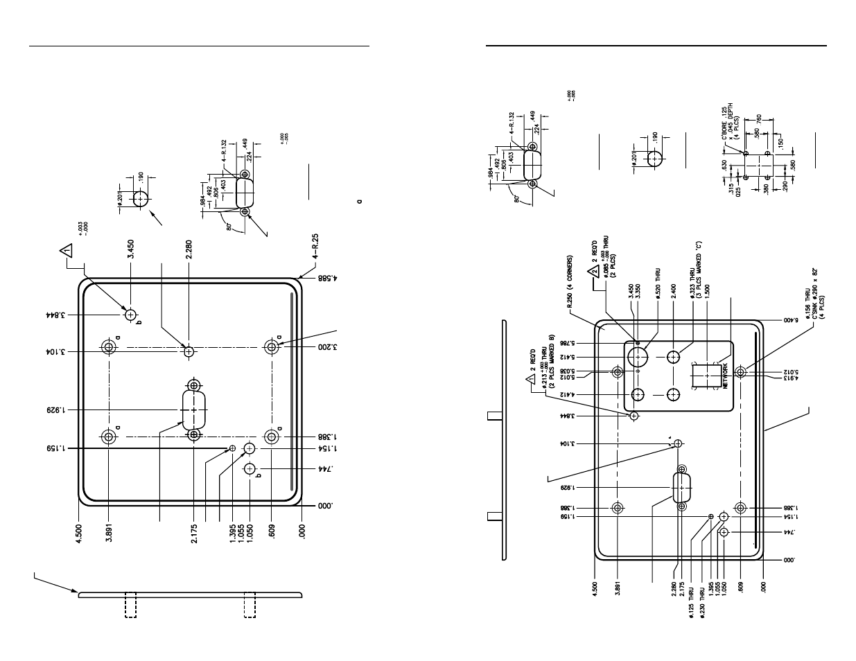 Dimensions, Dimensions, cont’d, Rgb 402 panel dimensions | Rgb 400 panel dimensions, Rgb 400 series dimensions, Extr on | Extron Electronics RGB 400 Series User Manual | Page 24 / 31