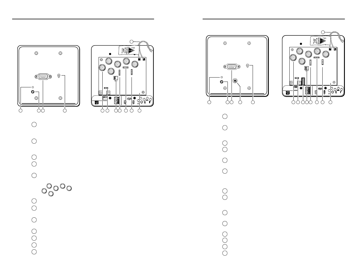 Installation and operation, cont’d, Front and rear panel (circuit board) features, Rgb 400 series installation and operation | Rgb 406 front and rear features, J9 green gain/peaking jumper, J8 red gain/peaking jumper, Circuit board — only key components are shown here, Rgb 400 front and rear features | Extron Electronics RGB 400 Series User Manual | Page 8 / 31
