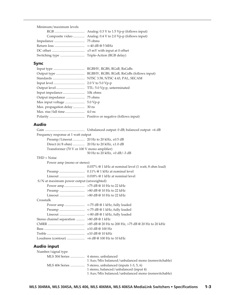 Extron electronic Extron MediaLink MLS 406SA User Manual | Page 2 / 4