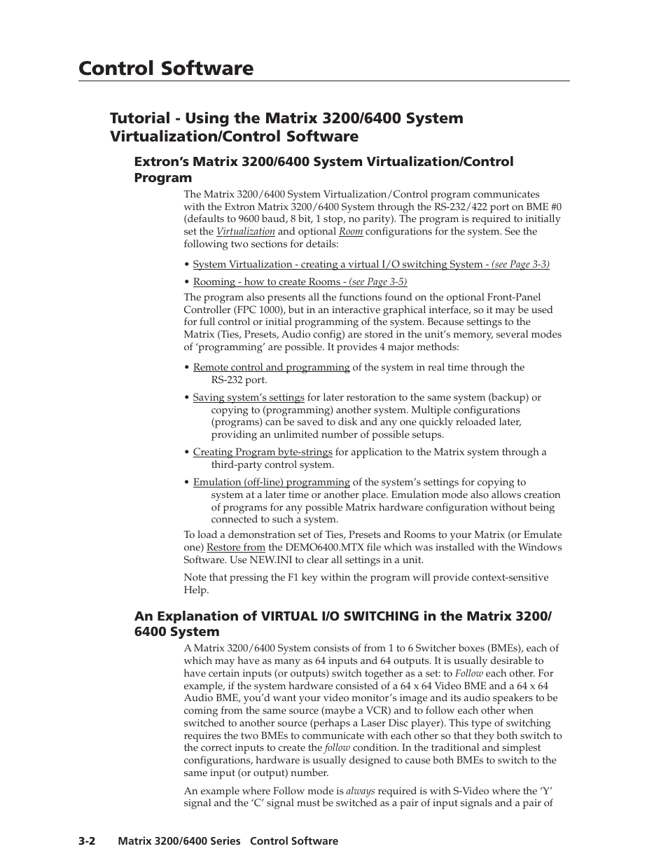 Control software, Control software, cont’d | Extron electronic 6400s User Manual | Page 22 / 70