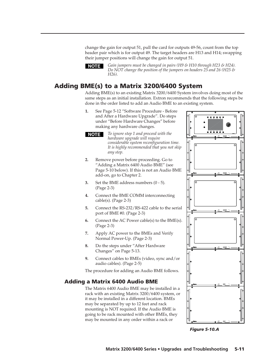 Adding a matrix 6400 audio bme | Extron electronic 6400s User Manual | Page 53 / 70