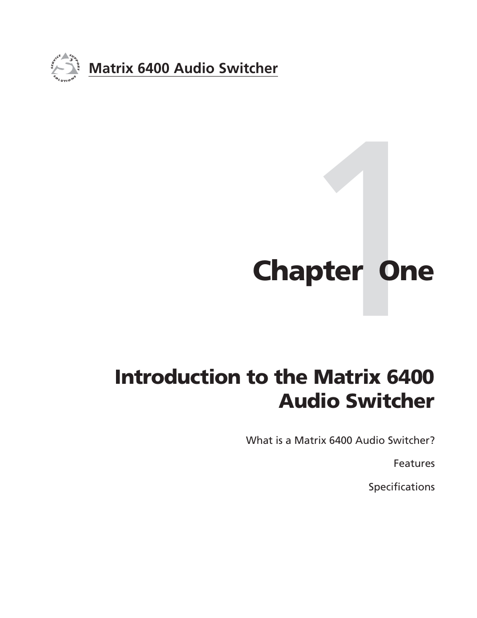 Ch. 1: introduction | Extron electronic 6400s User Manual | Page 7 / 70