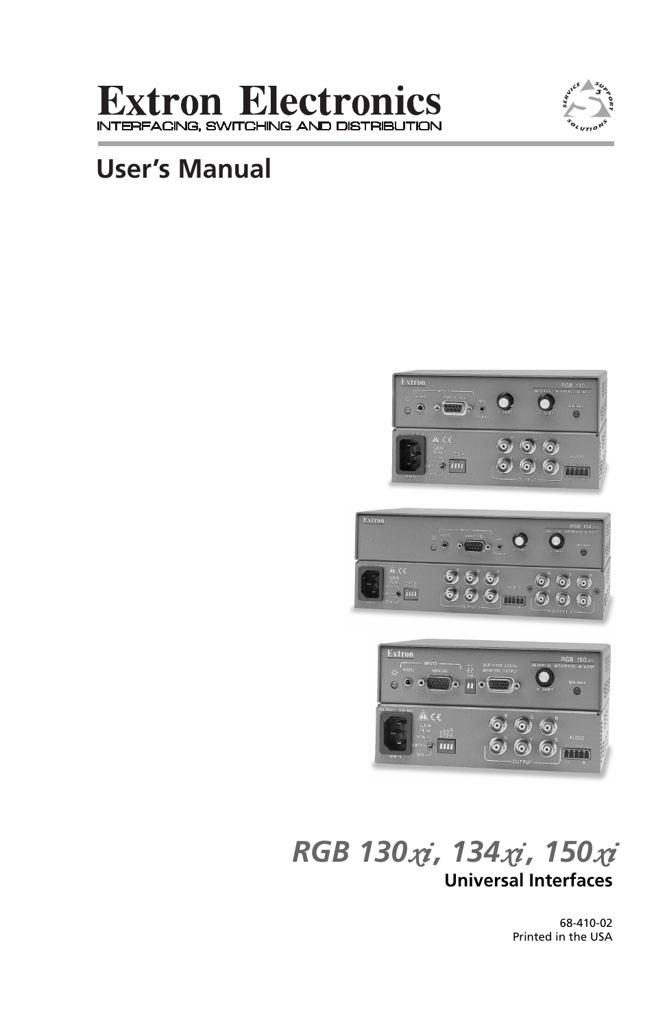 Extron Electronics RGB 150x User Manual | 38 pages
