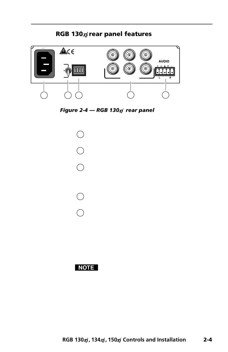 Rgb 130 xi xi xi xi xi rear panel features | Extron Electronics RGB 150x User Manual | Page 11 / 38